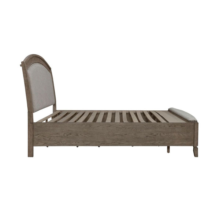 Liberty Furniture Avalon Queen Upholstered Storage Bed in Burnished Beige
