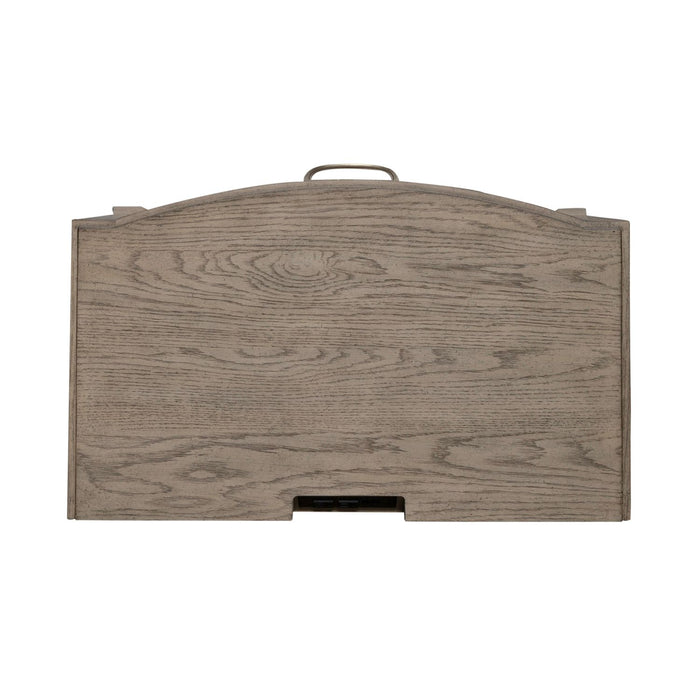 Avalon Nightstand with Charging Station in Burnished Beige