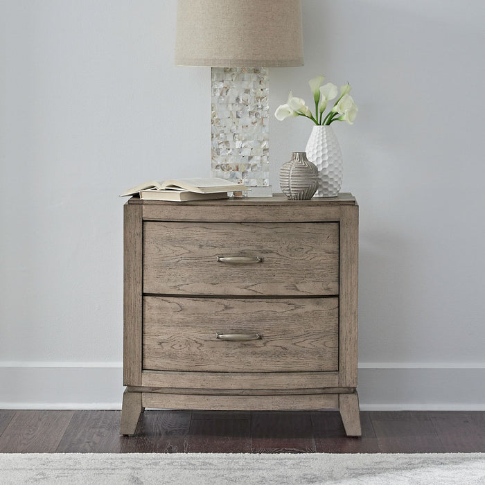 Avalon Nightstand with Charging Station in Burnished Beige image