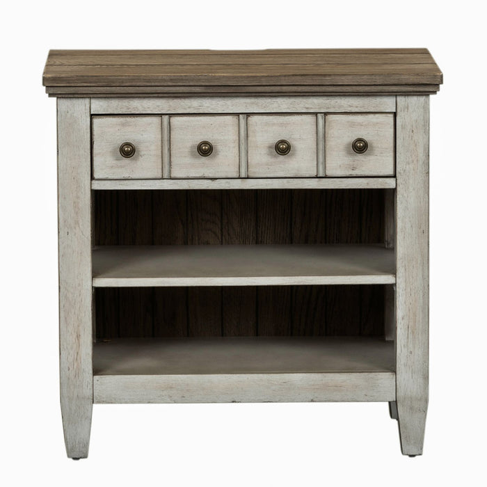 Heartland King Opt Panel Bed, Dresser & Mirror, Chest, Night Stand