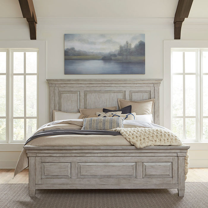 Heartland Queen Panel Bed, Dresser & Mirror, Night Stand