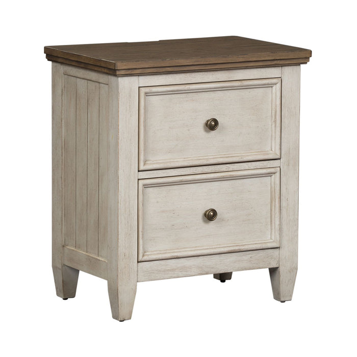 Heartland 2 Drawer Nightstand w/ Charging Station in Antique White