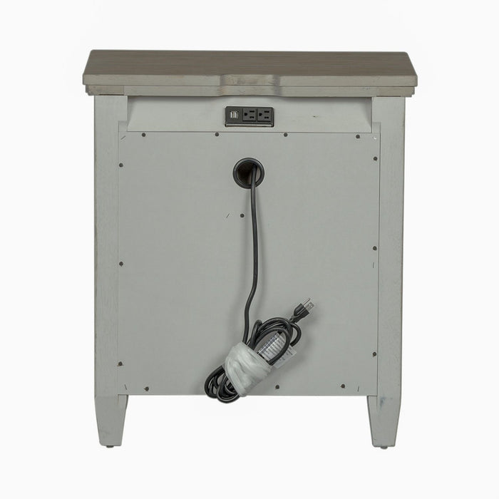 Heartland 2 Drawer Nightstand w/ Charging Station in Antique White