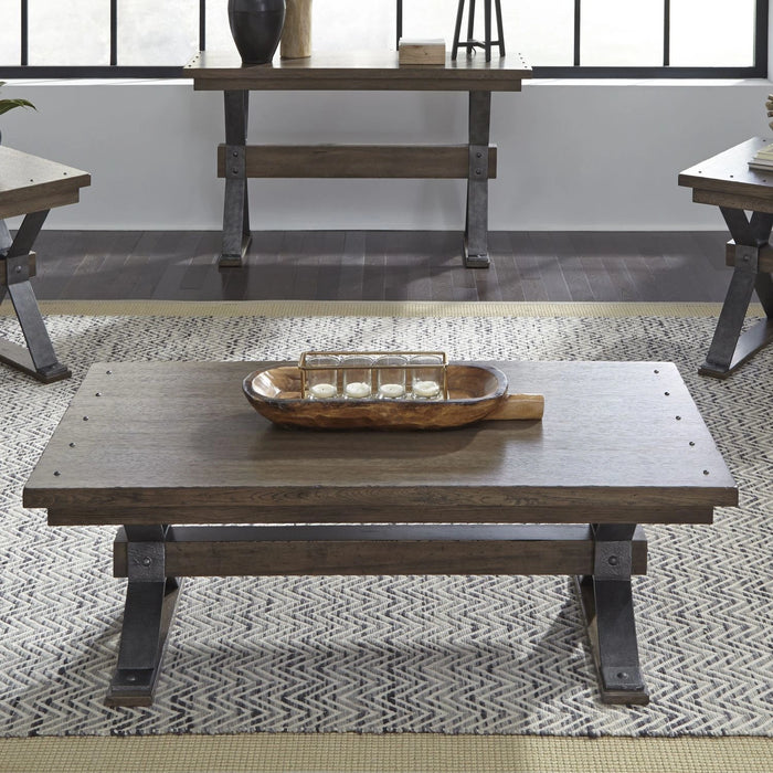 Sonoma Road Rectangular Cocktail Table in Weathered Beaten Bark image