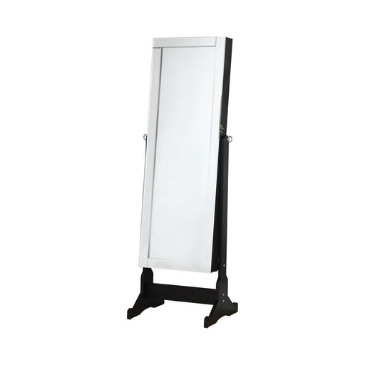 Cortez Storage Jewelry Cheval Mirror Black image