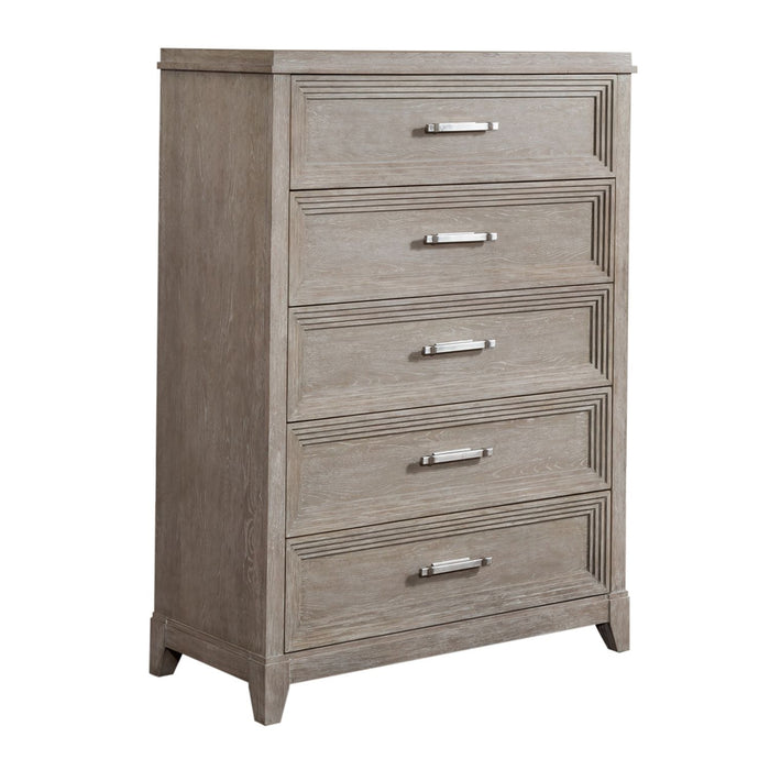 Belmar Queen Panel Bed, Dresser & Mirror, Chest