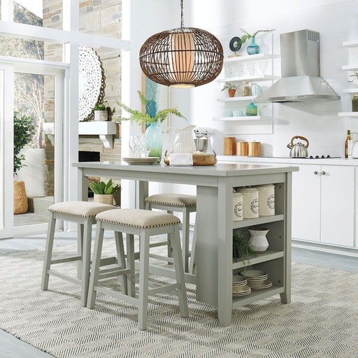 Liberty Furniture Brook Creek 5 Piece Counter Set in Ash image