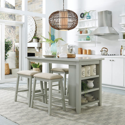 Liberty Furniture Brook Creek 5 Piece Counter Set in Ash image