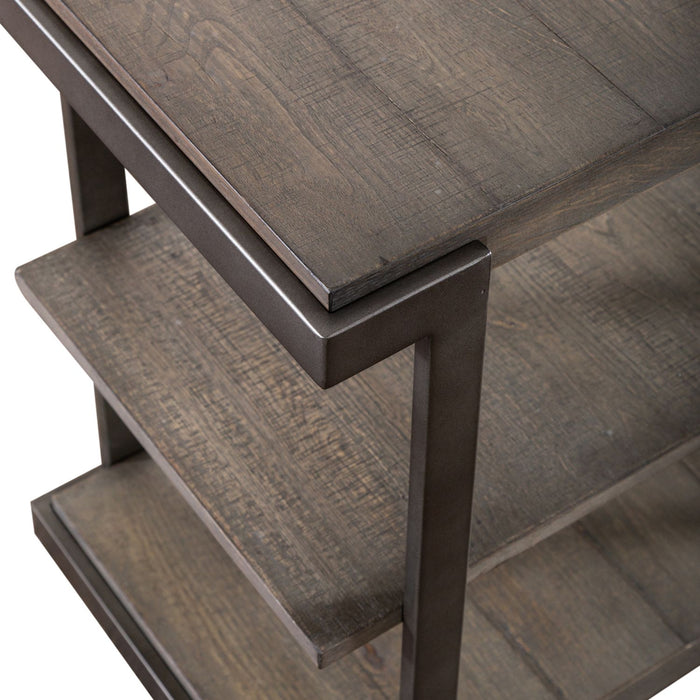 Modern View Tiered End Table in Gray