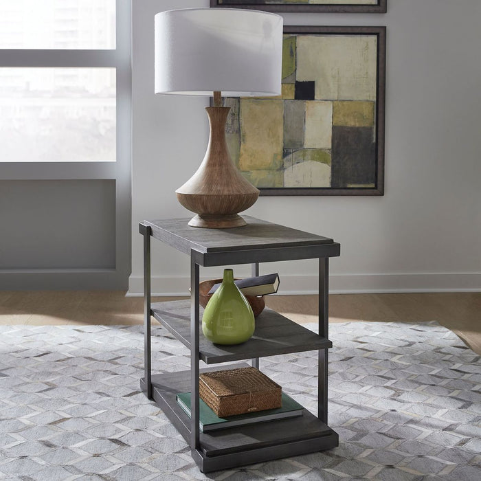 Liberty Furniture Modern View Tiered End Table in Gray
