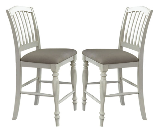 Liberty Furniture Cumberland Creek Slat Back Counter Chair in Nutmeg/White (Set of 2) image