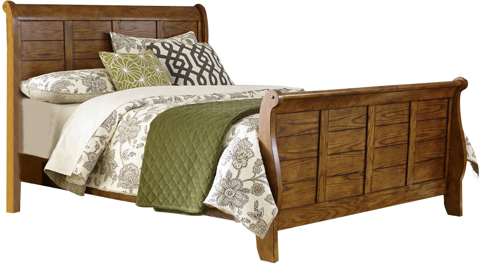 Liberty Furniture Grandpa's Cabin Cal King Sleigh Bed in Age Oak image