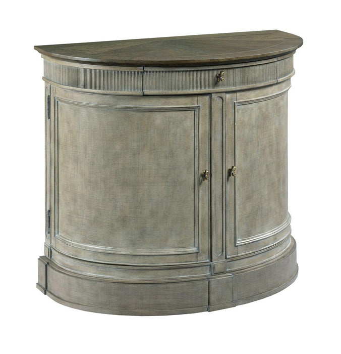 American Drew Savona Demilune Bachelor Chest in Versaille w/ Elm Top