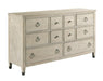 American Drew Vista Fremont 10 Drawer Dresser in White Oak image