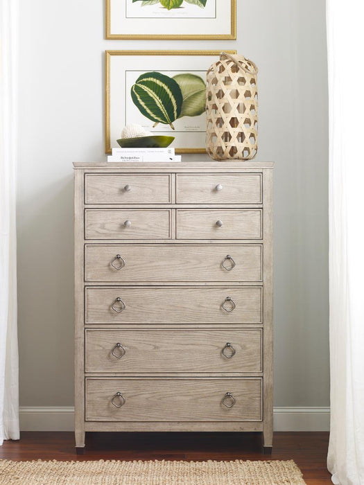 American Drew Vista 8 Drawer Chest in White Oak