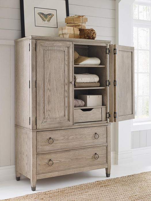 American Drew Vista Easton Door Chest in White Oak