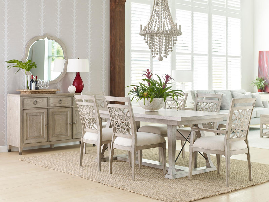 American Drew Vista Clayton Dining Table in White OakR