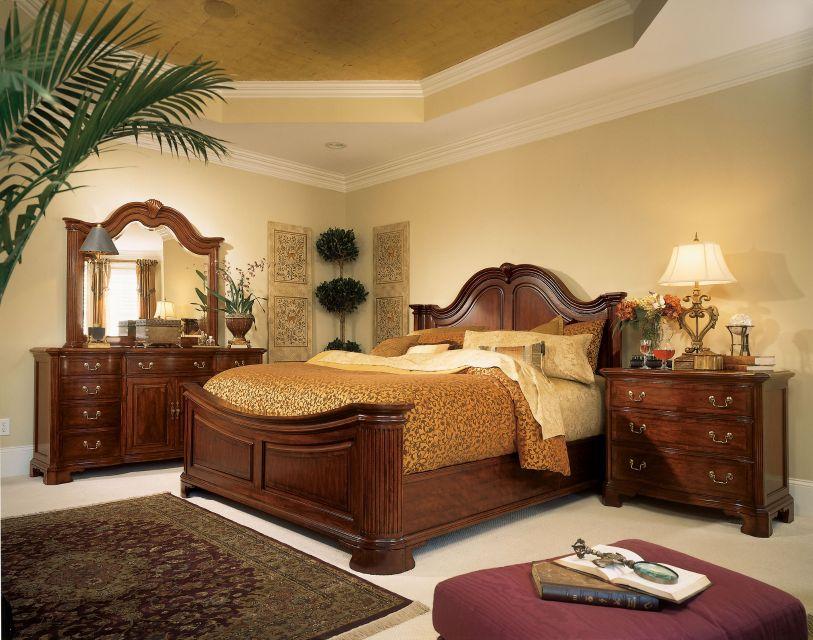 American Drew Cherry Grove King Mansion Bed