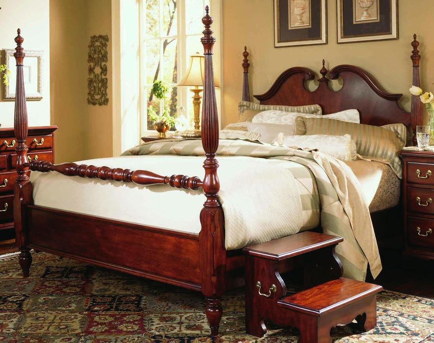 American Drew Cherry Grove Queen Low Poster Bed