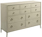 American Drew Lenox Ventura 10 Drawer Dresser Rich Clear Lacquer image