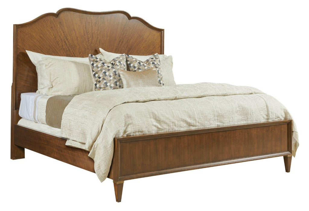 American Drew Vantage Carlisle King Panel Bed in Medium StainR