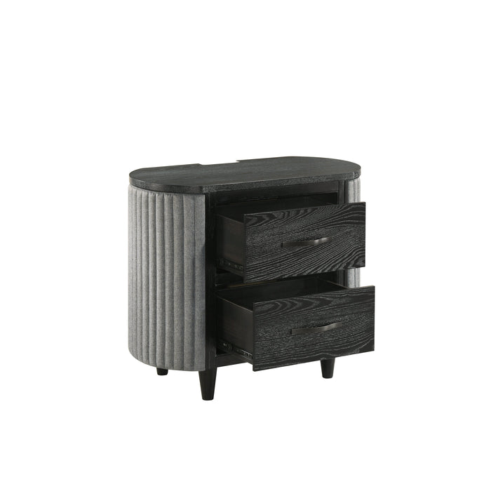 Skyline 2 Drawer Nightstand-Onyx