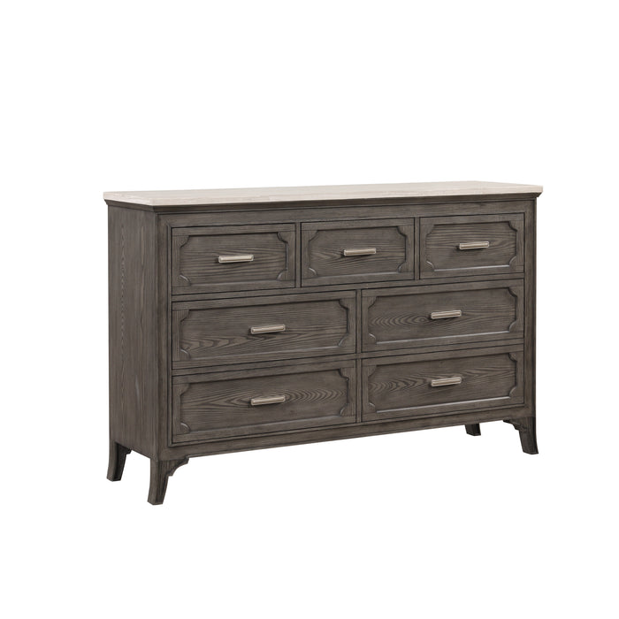 grey marble dresser Homelegance Bennington Gray Dresser