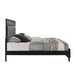 Obsidian 5/0 Q Headboard, Footboard & Slats-Black