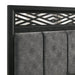 Obsidian 5/0 Q Headboard, Footboard & Slats-Black