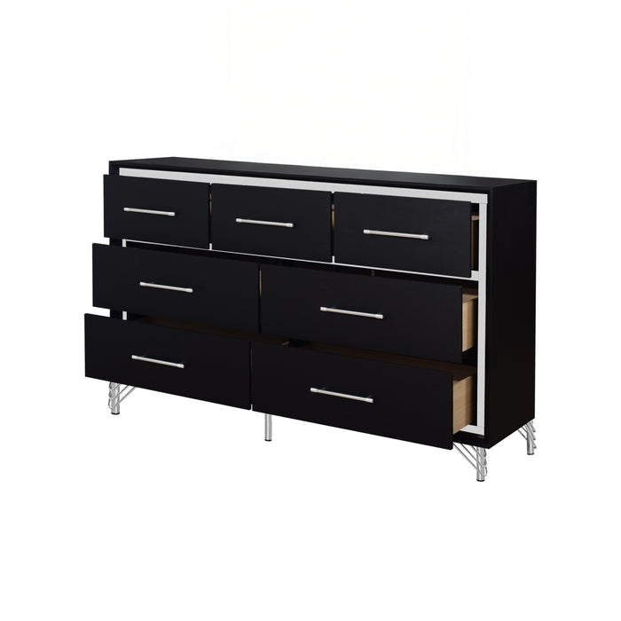Ava 7 Drawer Dresser-Ebony