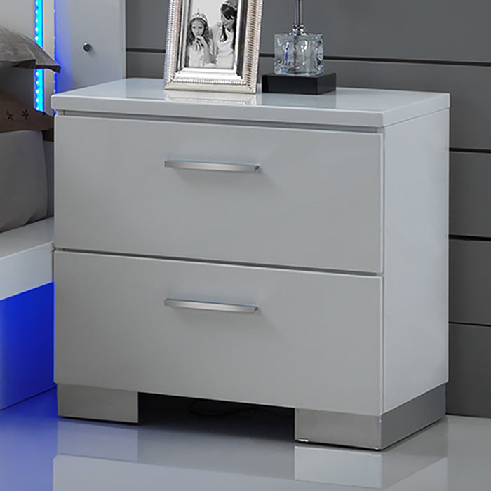 Sapphire Nightstand-White
