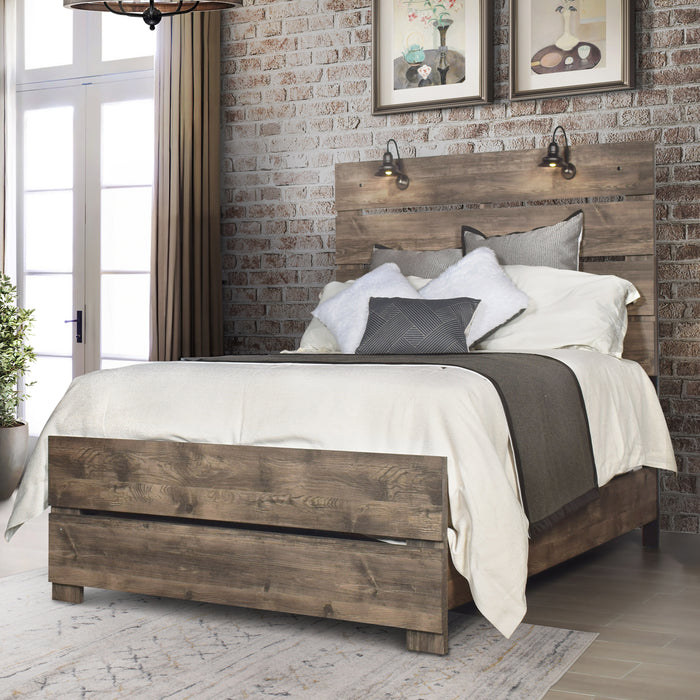 Misty Lodge 6/6 Ek Hb,Fb, & Slats-Greige