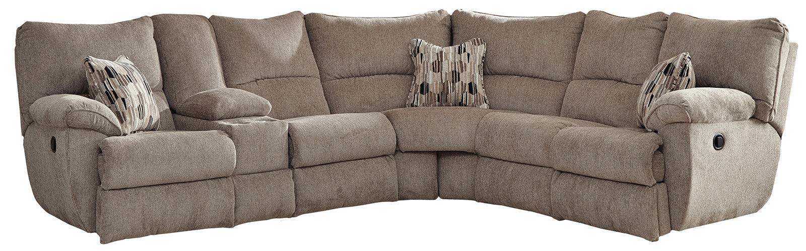 Catnapper Elliott 2pc Power Lay Flat Reclining Sectional in Pewter