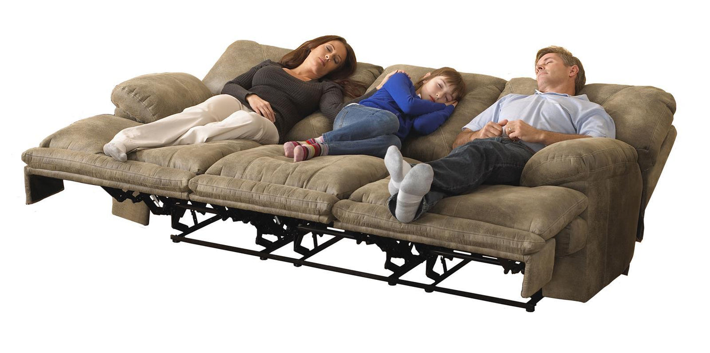 Catnapper Voyager Power Lay Flat Reclining Sofa in Brandy