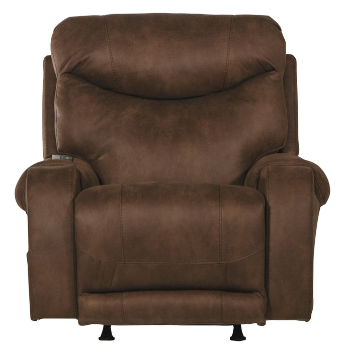 Recharger Power Rocker Recliner with Power Adjustable Headrest & Lumbar and CR3 Heat & Massage