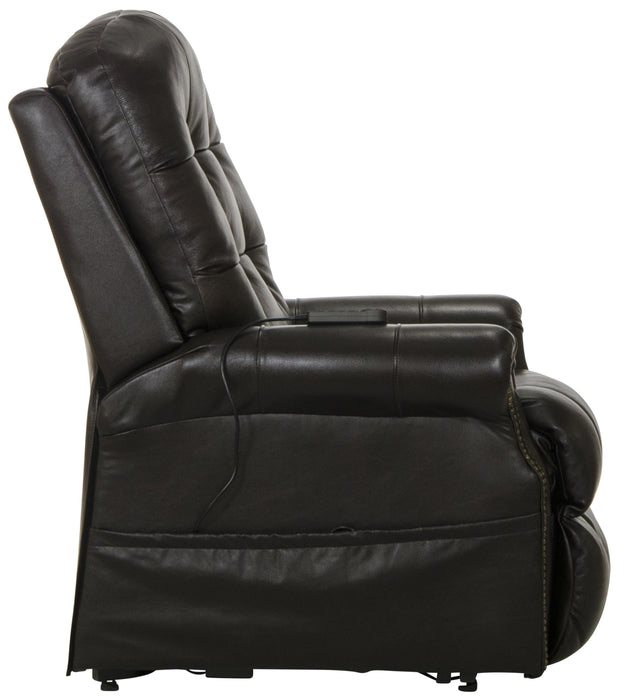 Madison Italian Leather Power Lift Lay Flat Recliner with Heat & Massage