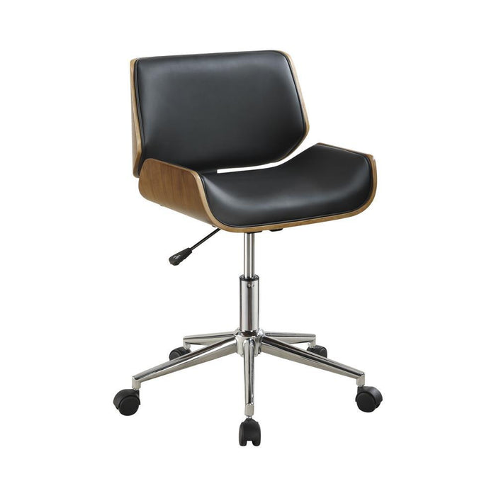 Addington Adjustable Height Office Chair Black and Chrome