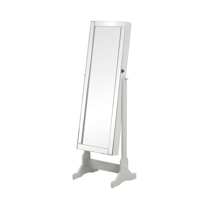 Yvonne Storage Jewelry Cheval Mirror Grey