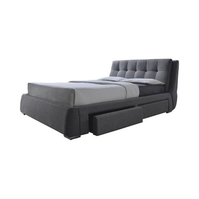 Fenbrook Queen Tufted Upholstered Storage Bed Grey