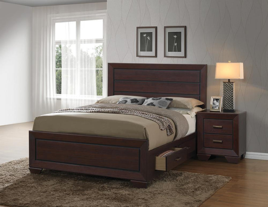 Kauffman Queen Panel Bed Dark Cocoa