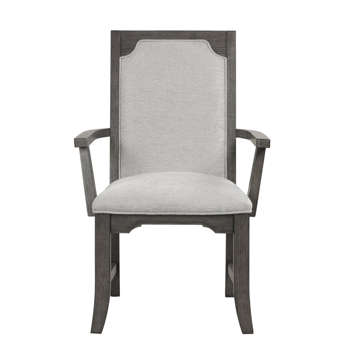 Lisbon Dining Arm Chair (2 Per Carton)-Gray