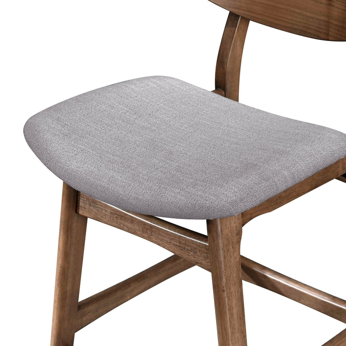Oscar Counter Chair With Dk Gray Cushion-Walnut