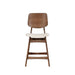 Oscar Counter Chair With Natural Cushion-Walnut