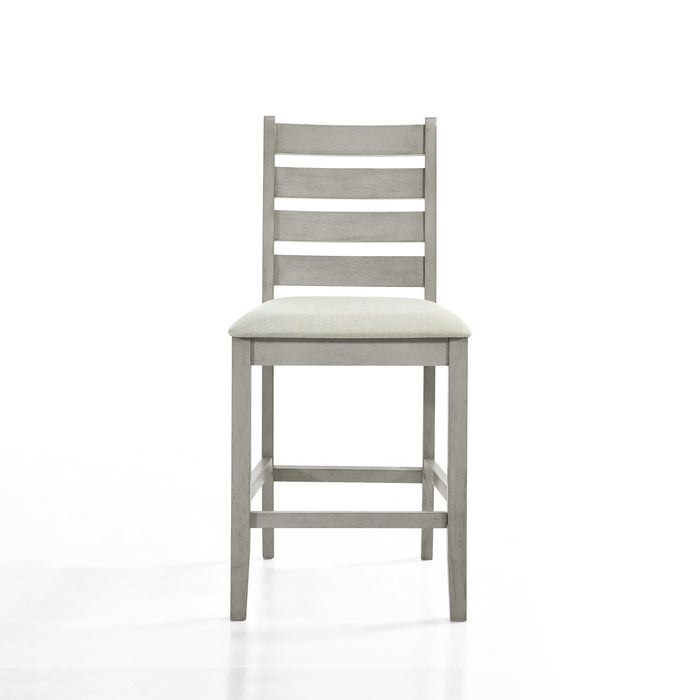 Pascal Ladderback Counter Chair (2 Per Carton)-Driftwood