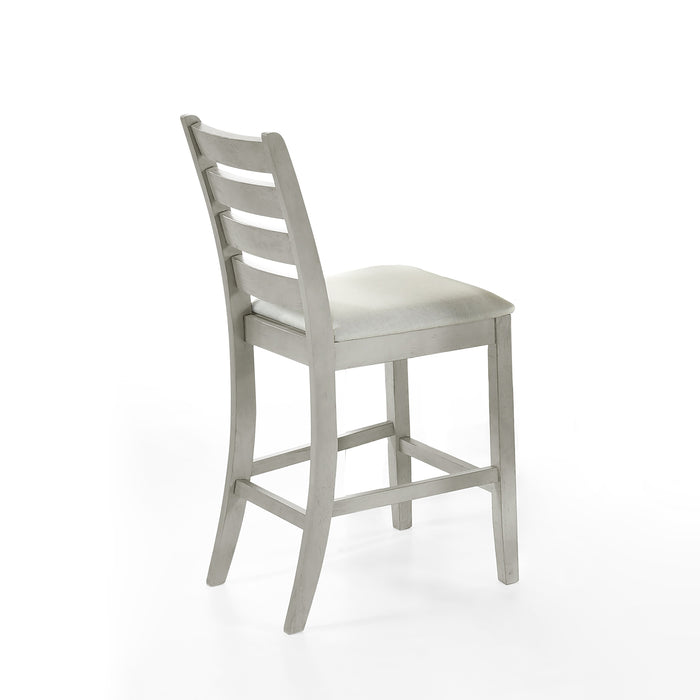 Pascal Ladderback Counter Chair (2 Per Carton)-Driftwood