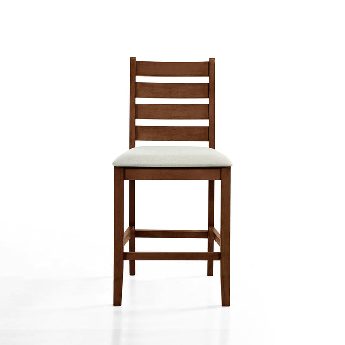 Pascal Ladderback Counter Chair (2 Per Carton)-Walnut