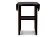 Gia 3 Pc 42" Counter Drop Leaf Table & 2 Chairs-Ebony