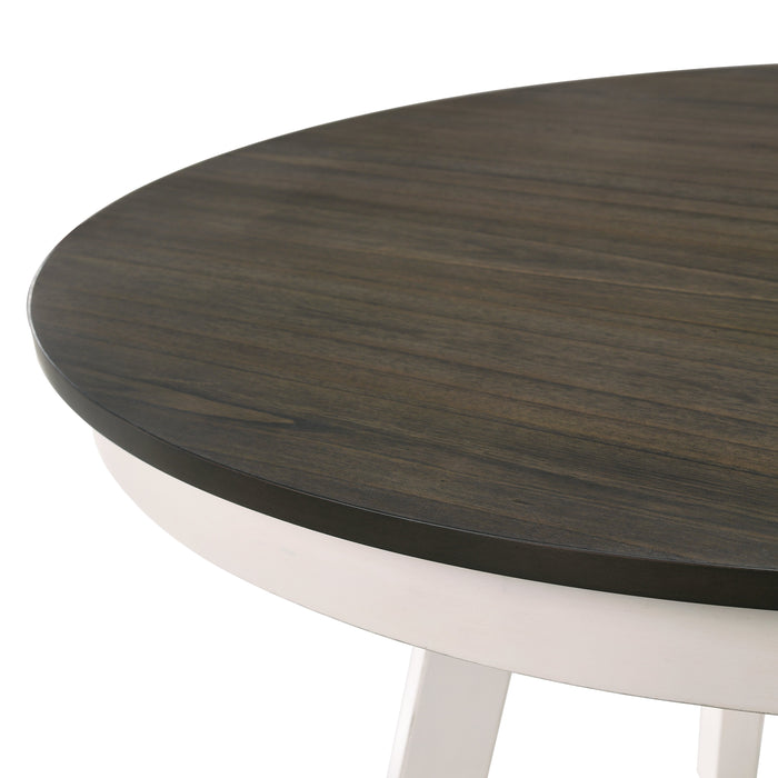 Maisie Round Table-White/Brown