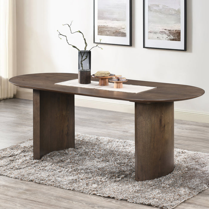 Kody Oval Dining Table Base-Dk Walnut