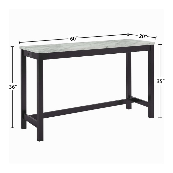 Celeste Theater Bar Table W/ 3 Stools-Black
